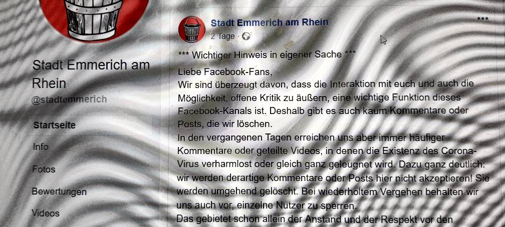 Emmerich: Stadtverwaltung geht gegen Corona-Leugner vor