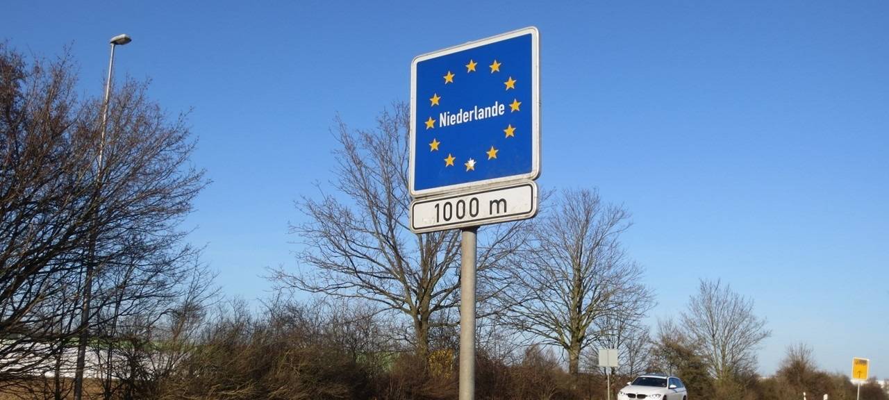 Ein Grenzübergang zwischen Deutschland und den Niederlanden