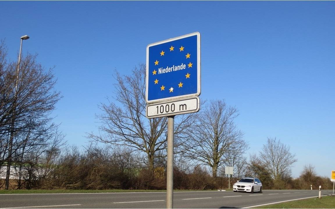 Ein Grenzübergang zwischen Deutschland und den Niederlanden