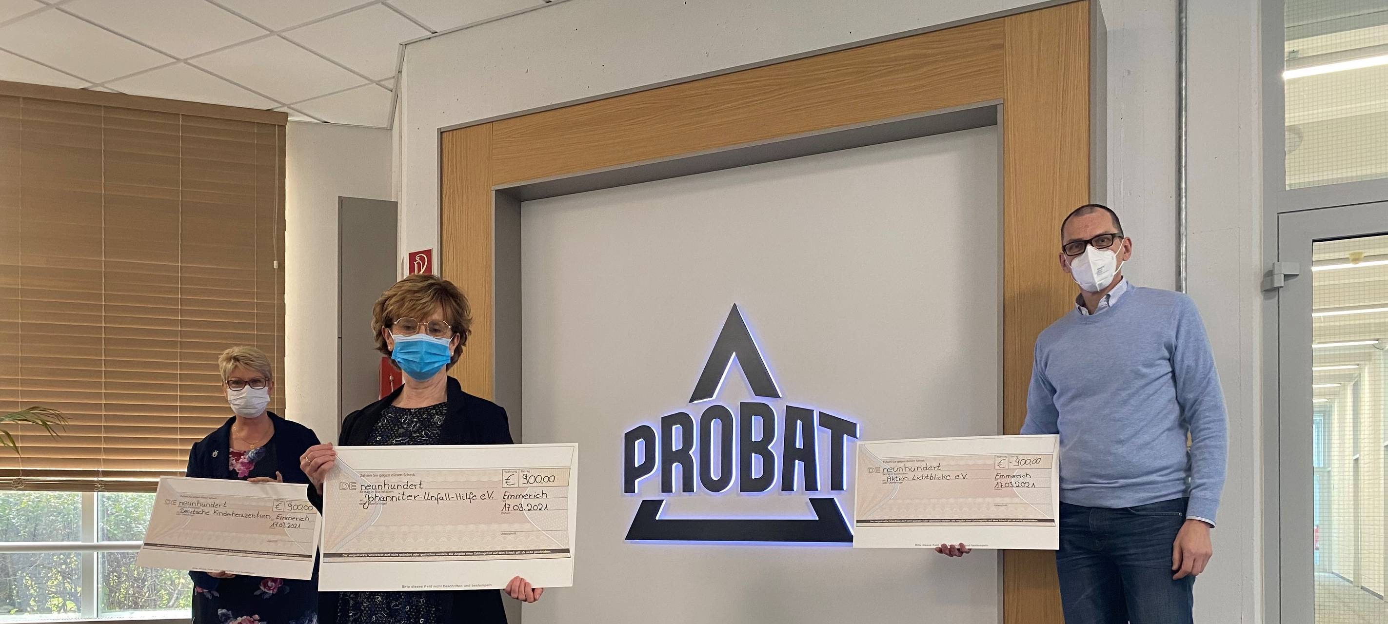 PROBAT-Mitarbeiter spenden für humanitäre Zwecke