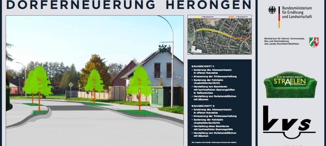 Straelen: Arbeiten an der Ortsdurchfahrt Herongen