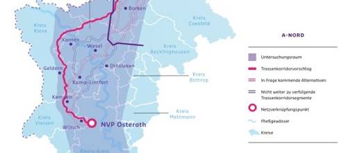 Niederrhein: Kabelschutzrohre unter dem Rhein verlegt
