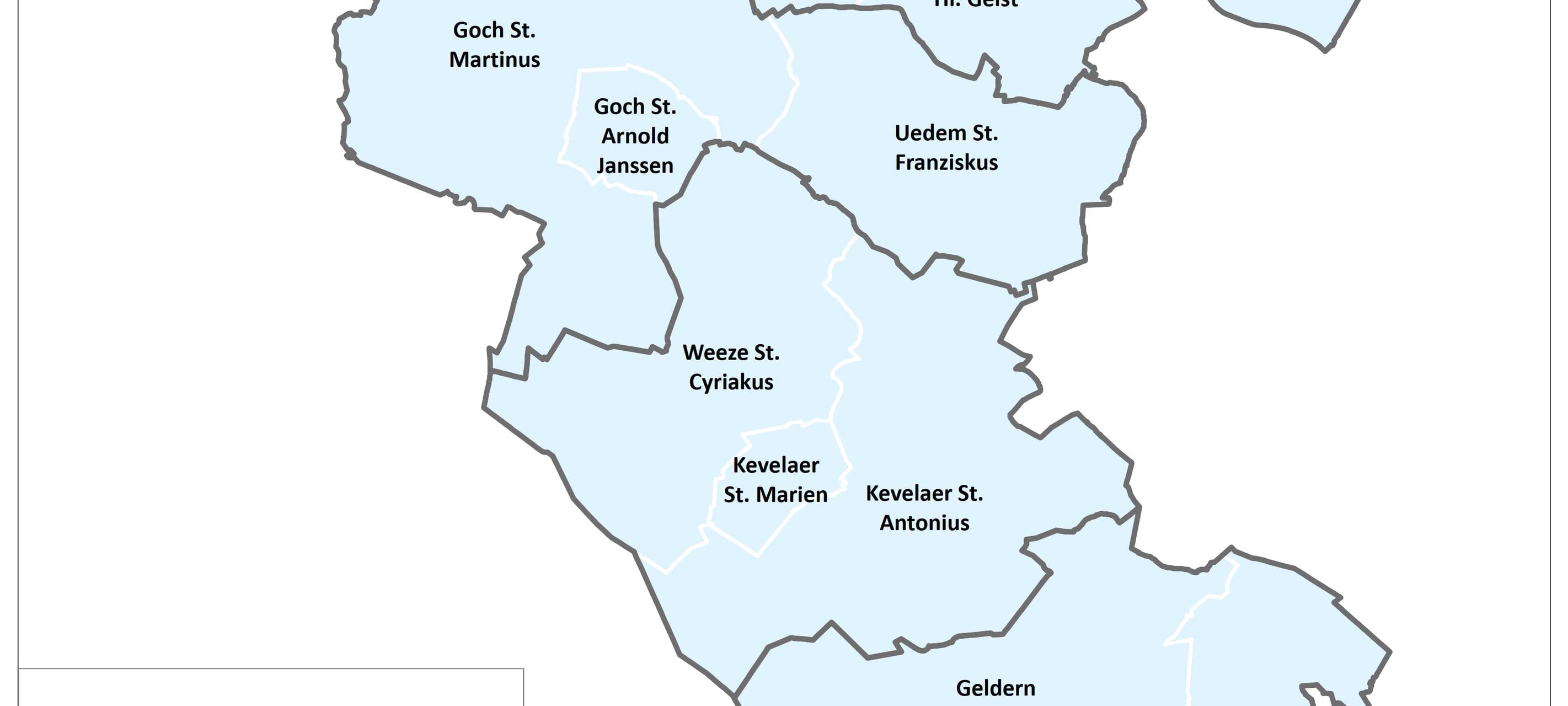 Bistum Münster: 5 Pastorale Räume im Kreisdekanat Kleve