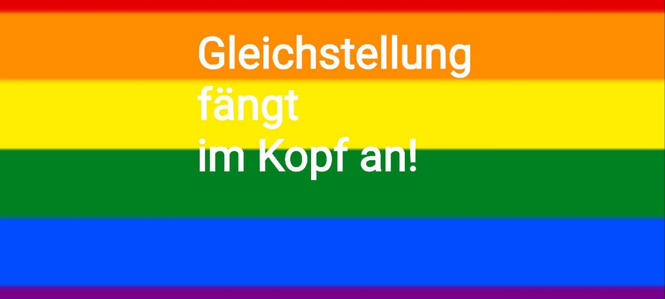 Goch: Mit Regenbogenfahne gegen Homophobie