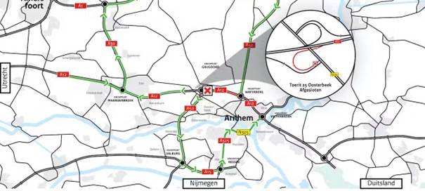 Arnheim: Sicherheitsmaßnahmen an Autobahnbrücken