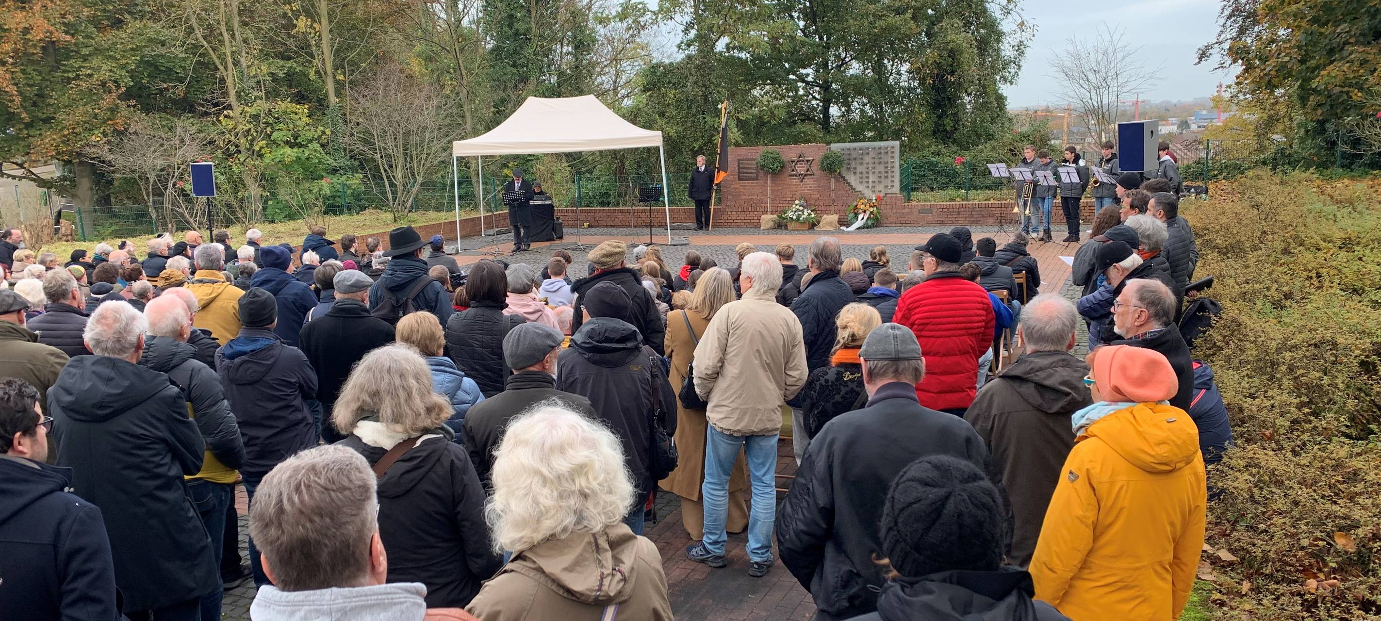 Gedenken am ehemaligen Platz der Synagoge in Kleve