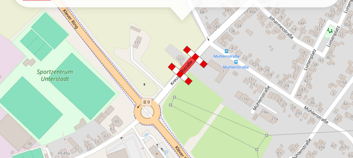 Kleve: Kreuzhofstraße stellenweise voll gesperrt