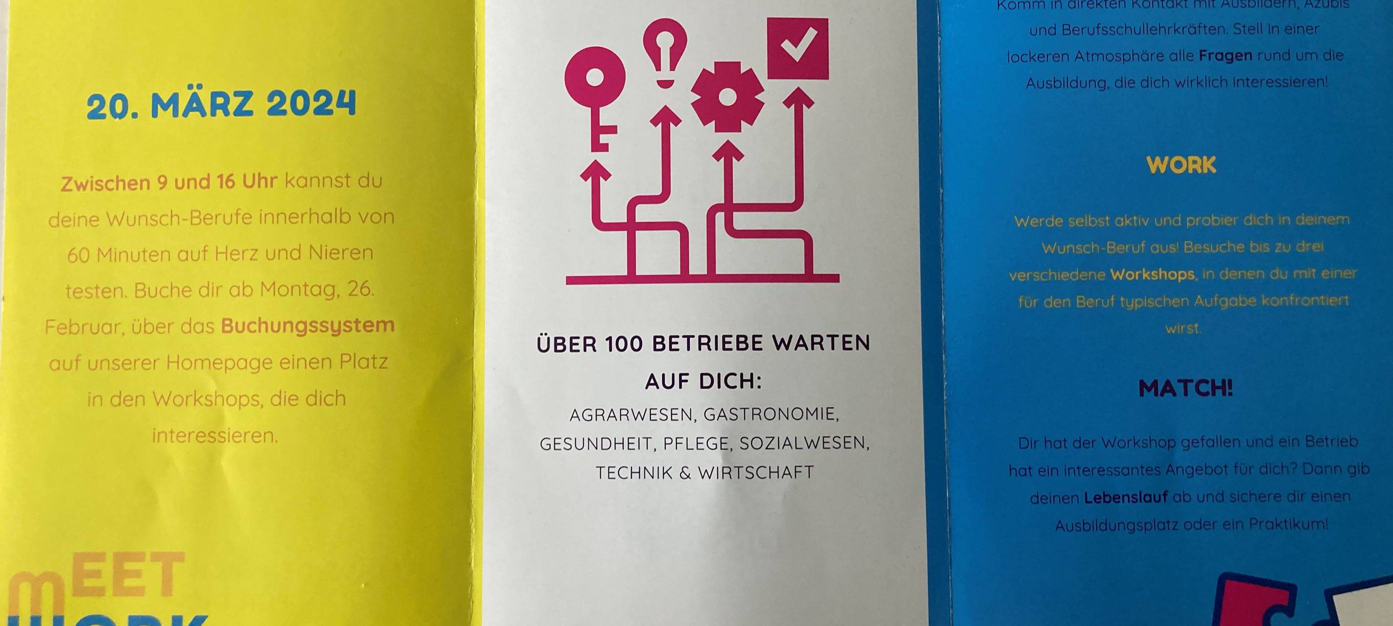 Ausbildungsbetriebe noch bis Montag (26.2.) für MeetWorkMatch bewerben!