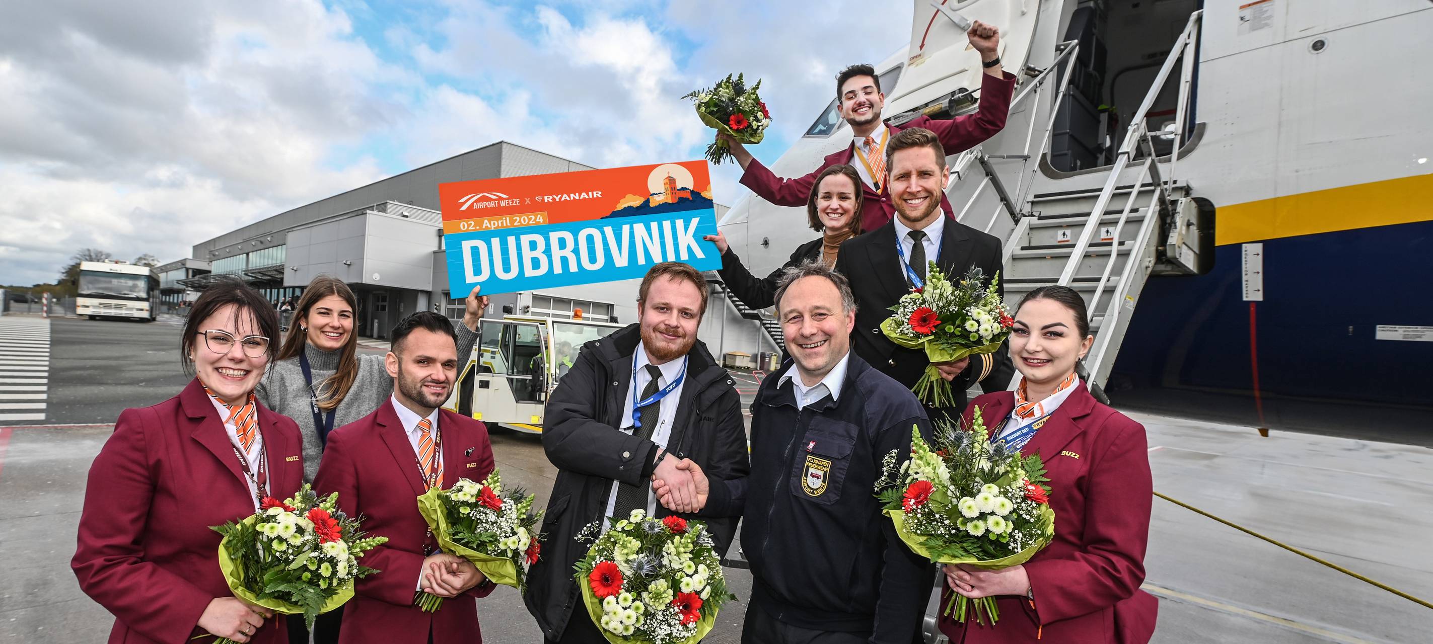 Weeze: Airport begrüßt Erstflug nach Dubrovnik