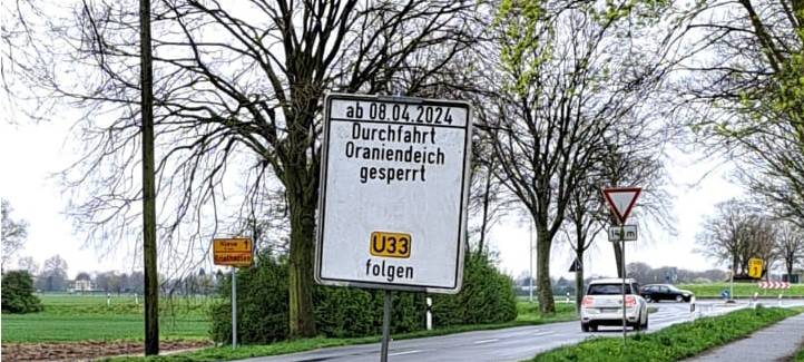 Kleve: Sperrung des Oraniendeiches soll heute enden