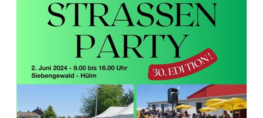 Straßenparty zwischen Goch und Siebengewald
