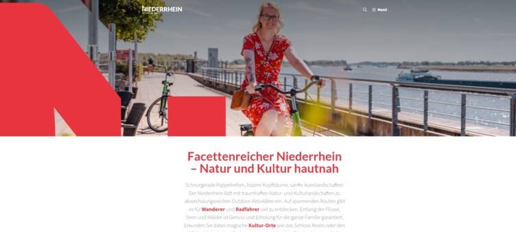 Niederrhein: Tourismus GmbH mit neuem Online-Auftritt