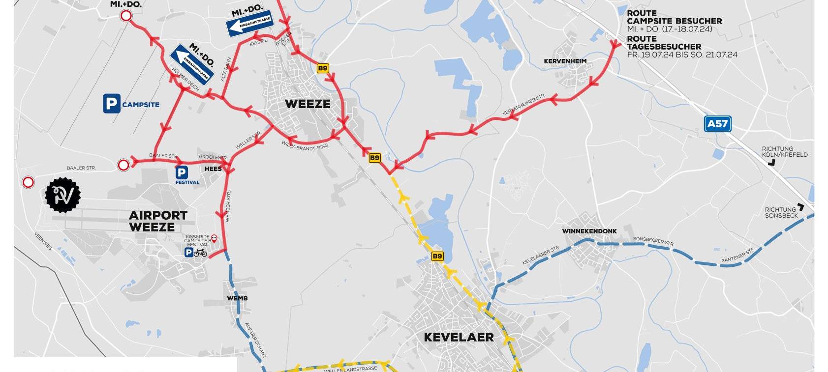 Weeze: Weitere Verkehrsmaßnahmen für Parookaville-Festival