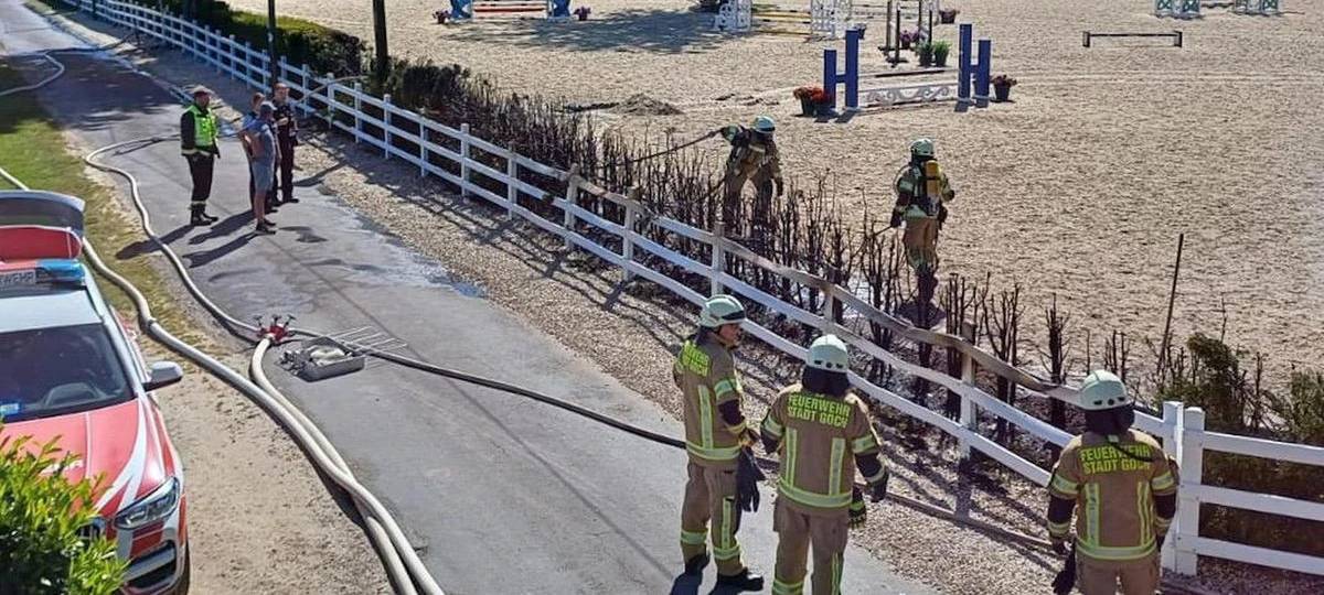 Goch: Wieder Heckenbrand durch Abflämmarbeiten