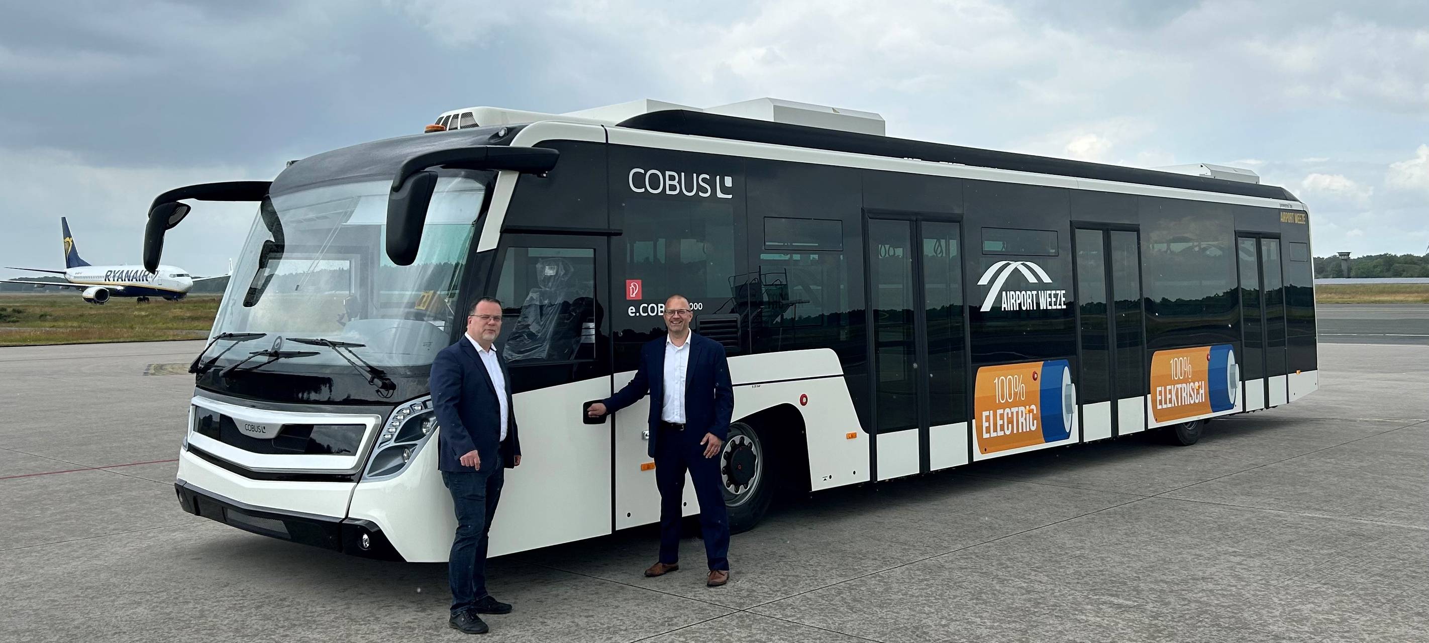 Weeze: Erster E-Bus am Flughafen im Einsatz
