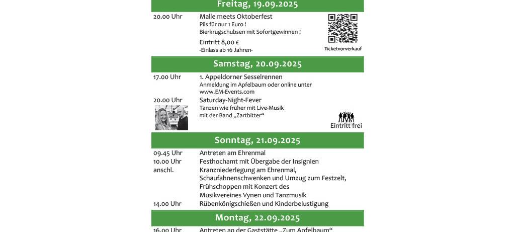 Schützenfest in Kalkar-Appeldorn mit Sesselrennen