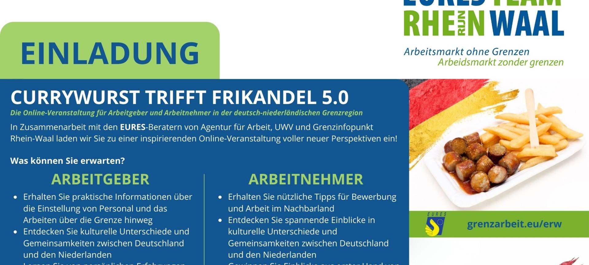 Online Event für Arbeitgeber und Arbeitnehmer - Currywurst trifft Frikandel 5.0