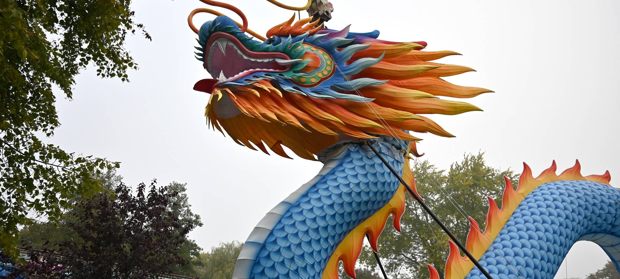 Kleve: Aufbauarbeiten China Lights