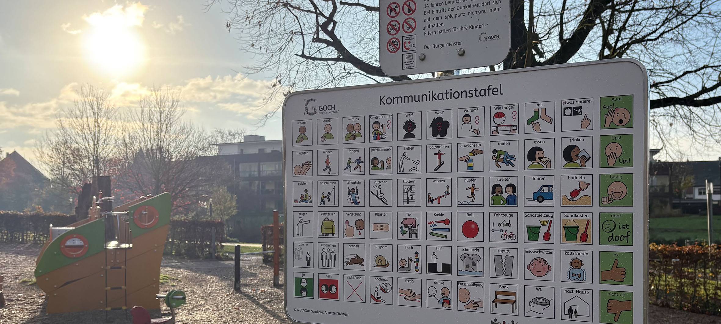 Goch: Inklusive Kommunikationstafeln auf Spielplätzen