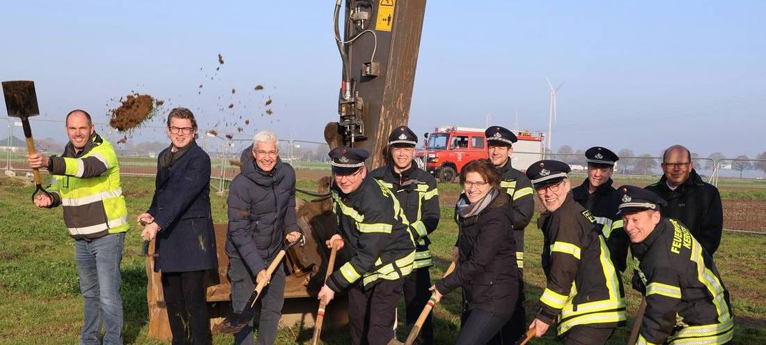 Kerken: Spatenstich für neues Feuerwehrhaus in Eyll