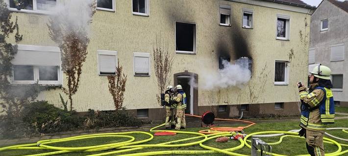 Wohnungsbrand an der Märkischen Straße. Foto: Feuerwehr Kleve