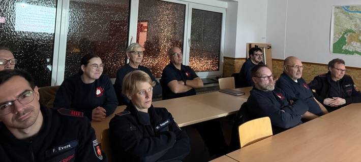 Löschgruppe Schenkenschanz bei der Ausbildung. Foto: Feuerwehr Kleve