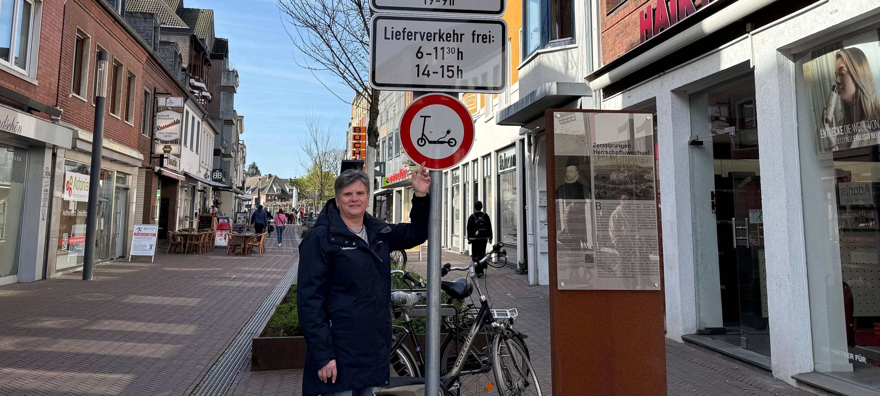 Geldern: Neue Schilder für Fußgängerzone