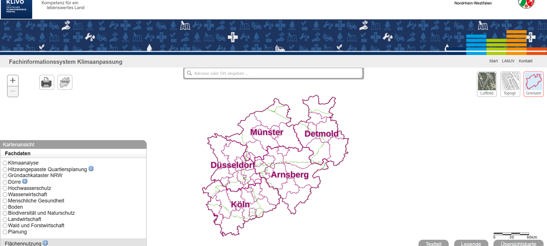 NRW/Niederrhein: Interaktive Webkarte warnt vor Starkregen