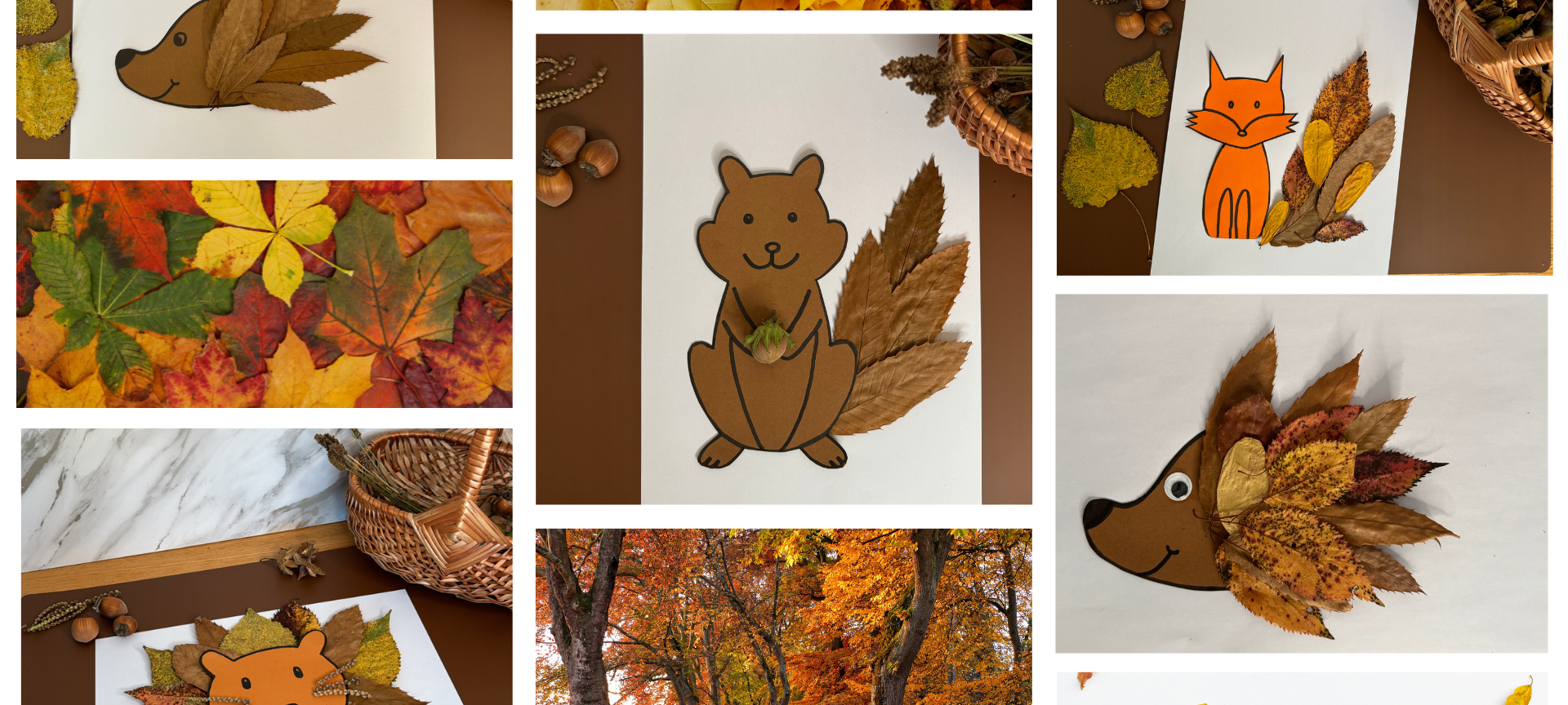 Herbstbasteln mit Blättern
