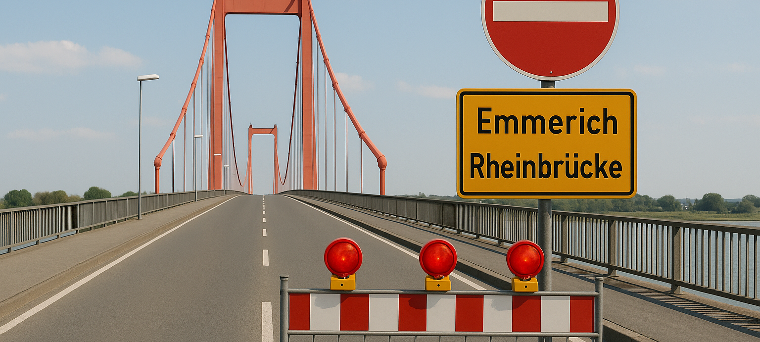 Emmerich: Sperrung der Rheinbrücke wirkt sich auf Busverkehr aus